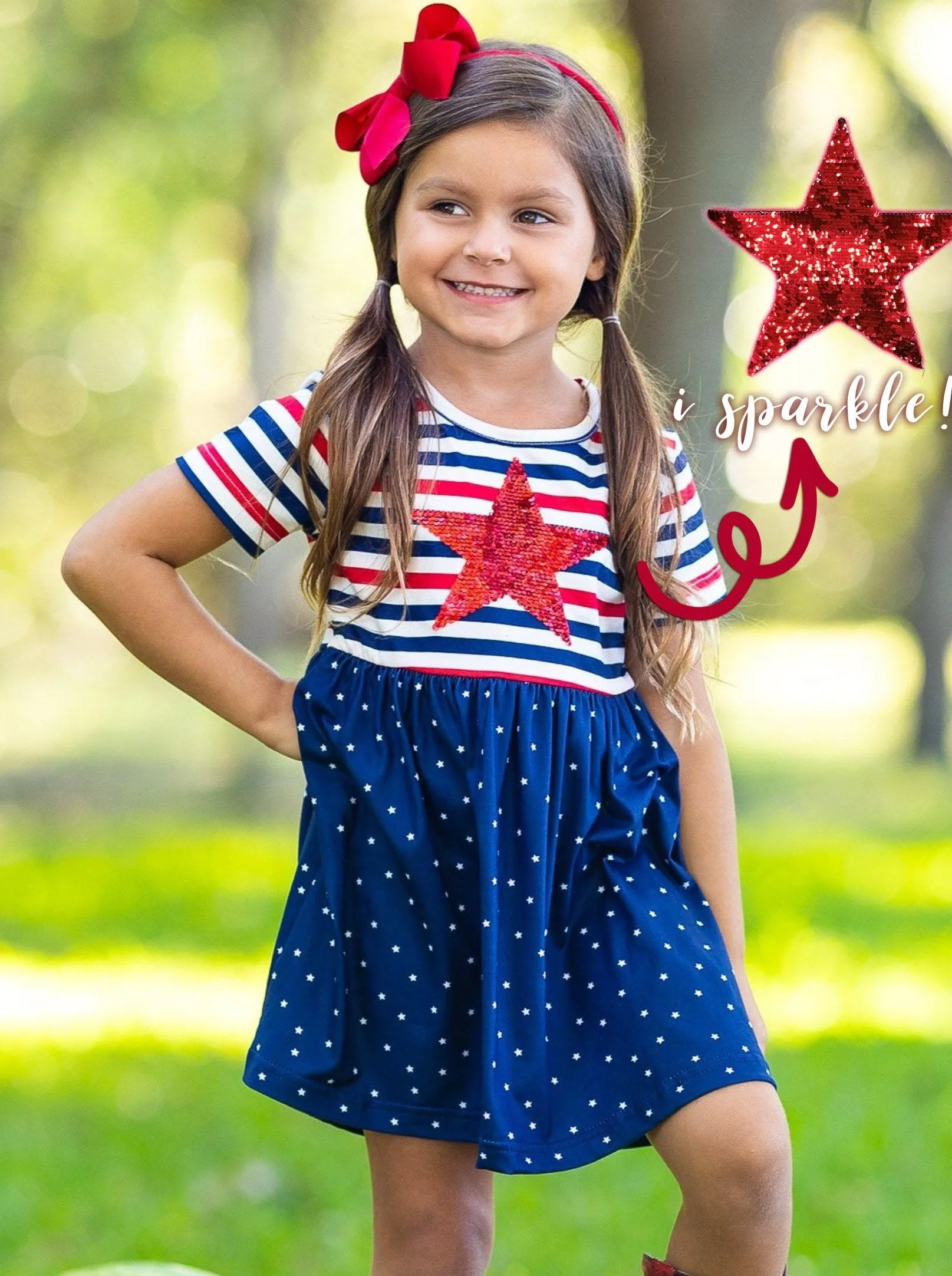 Born to Sparkle Sequin Star Dress