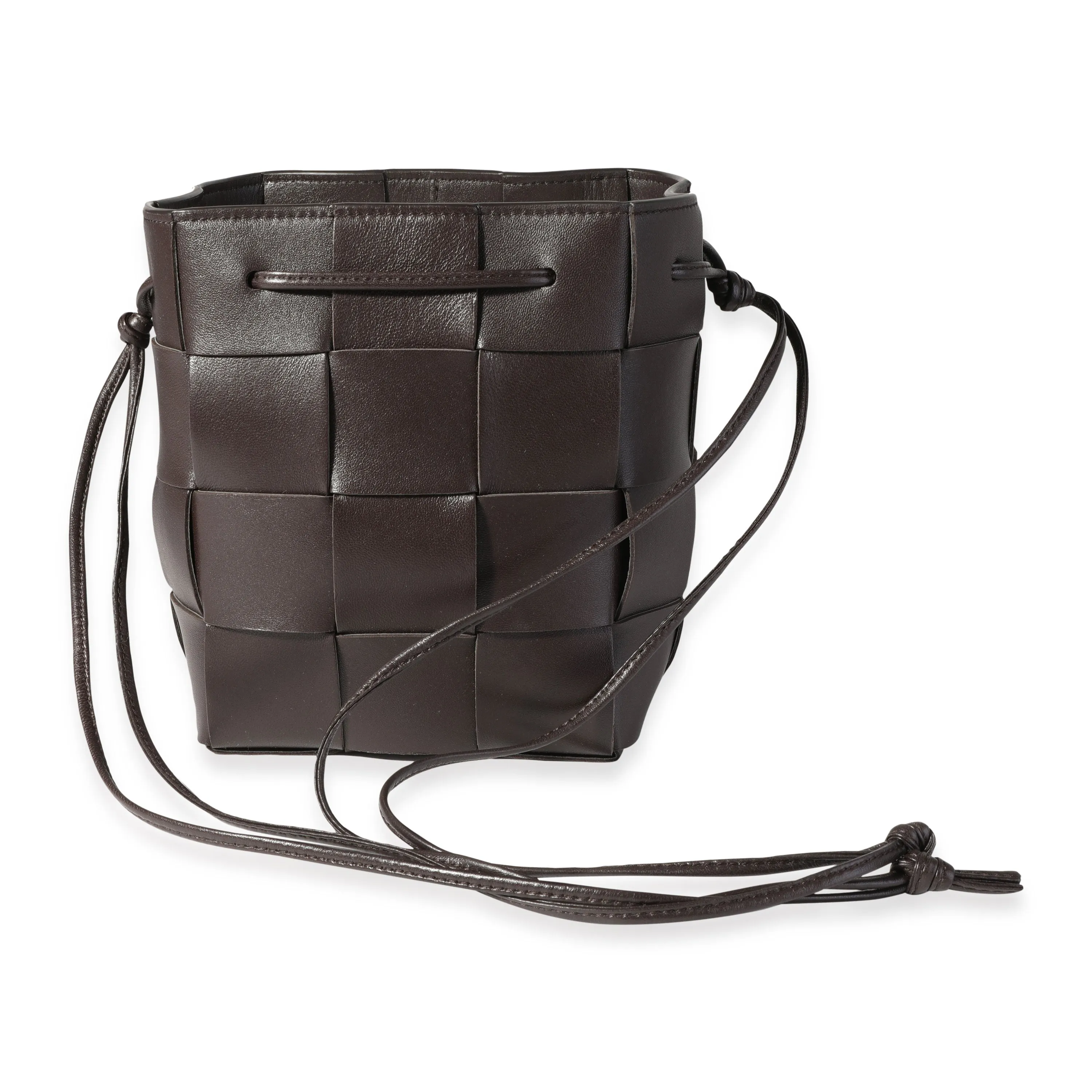 Bottega Veneta Fondant Maxi Intrecciato Leather Cassette Bucket Bag