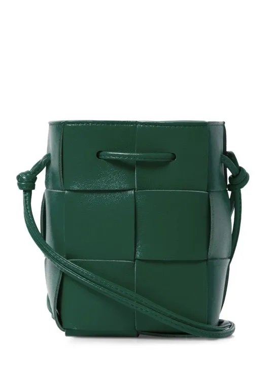 Bottega Veneta   Mini intreccio leather bucket bag 