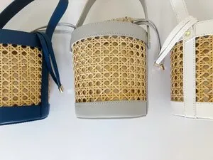 Cane Wicker Bucket Bag