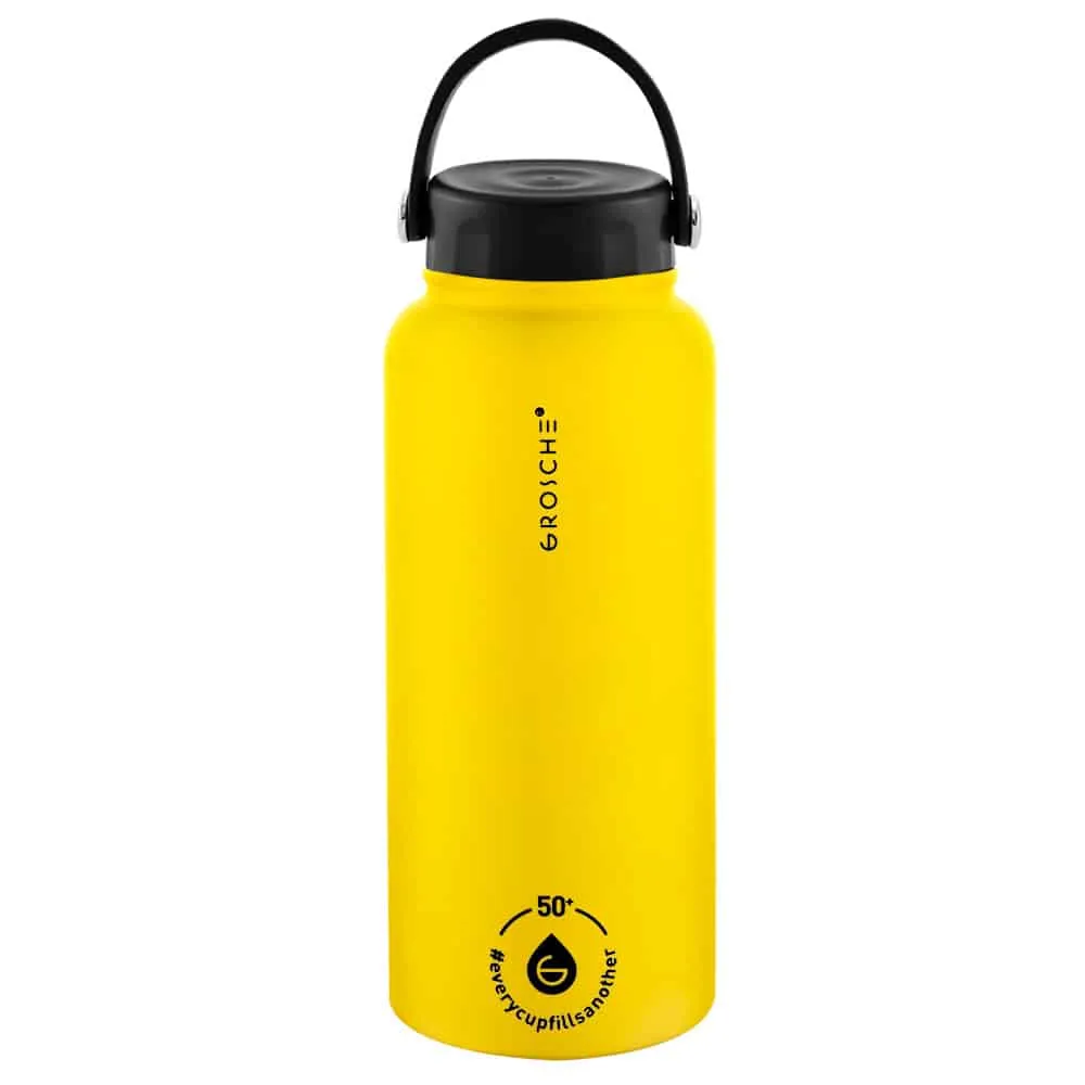 CHICAGO STEEL Insulated Water Bottle, Travel Flask, Tea Bottle with Twist Lid, 32oz