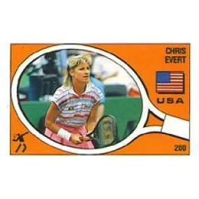 Chris Evert Panini Sticker Card