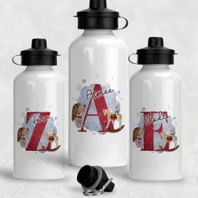 Christmas Ballet Dancer Alphabet Personalised Aluminium Water Bottle 400/600ml