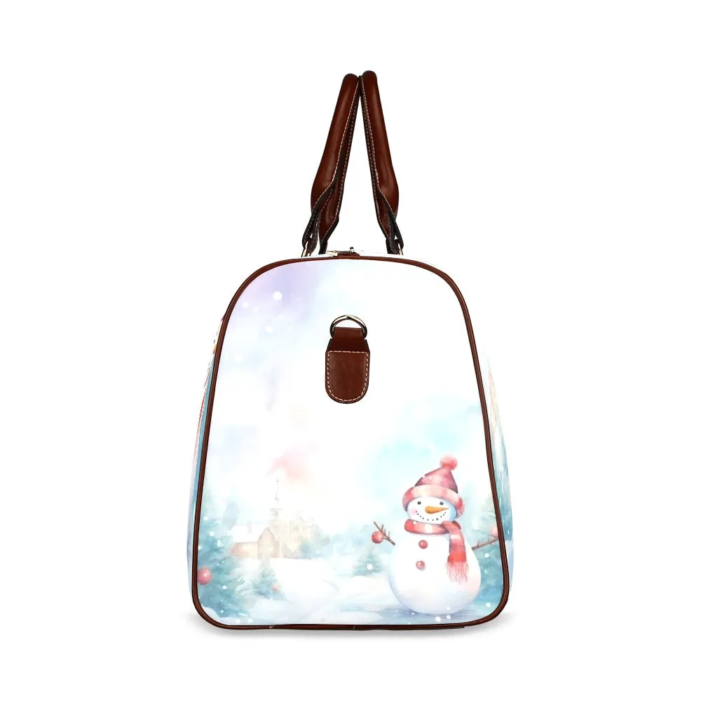 Christmas snowman 3 Waterproof Travel Bag/Small (Model 1639)