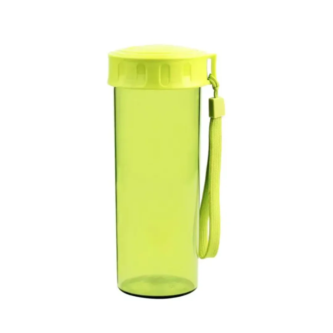 Classic Plastic Water Bottle with Strap Handle (480mL) (Green)