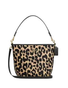 Coach City Bucket Bag With Leopard Print