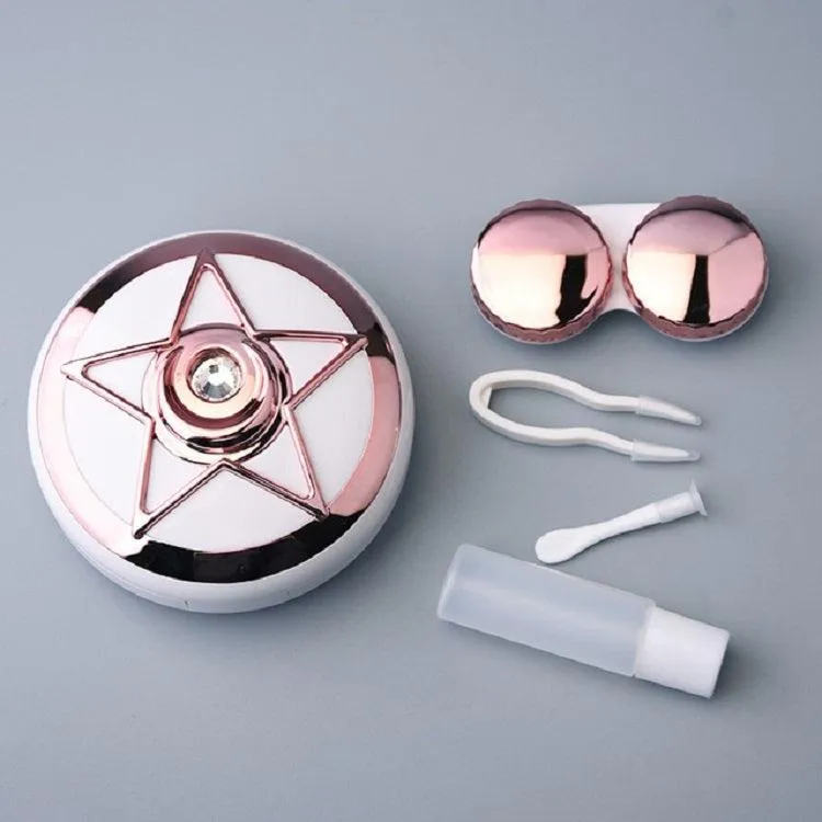 Compact Dual Compartment Contact Lens Storage Case