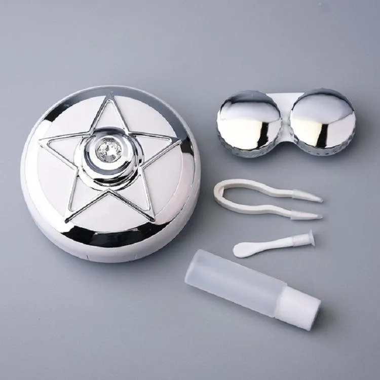 Compact Dual Compartment Contact Lens Storage Case