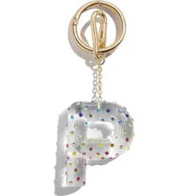 Confetti Initial Bag Charm - P