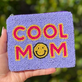 Cool Mom Beaded Coin Purse