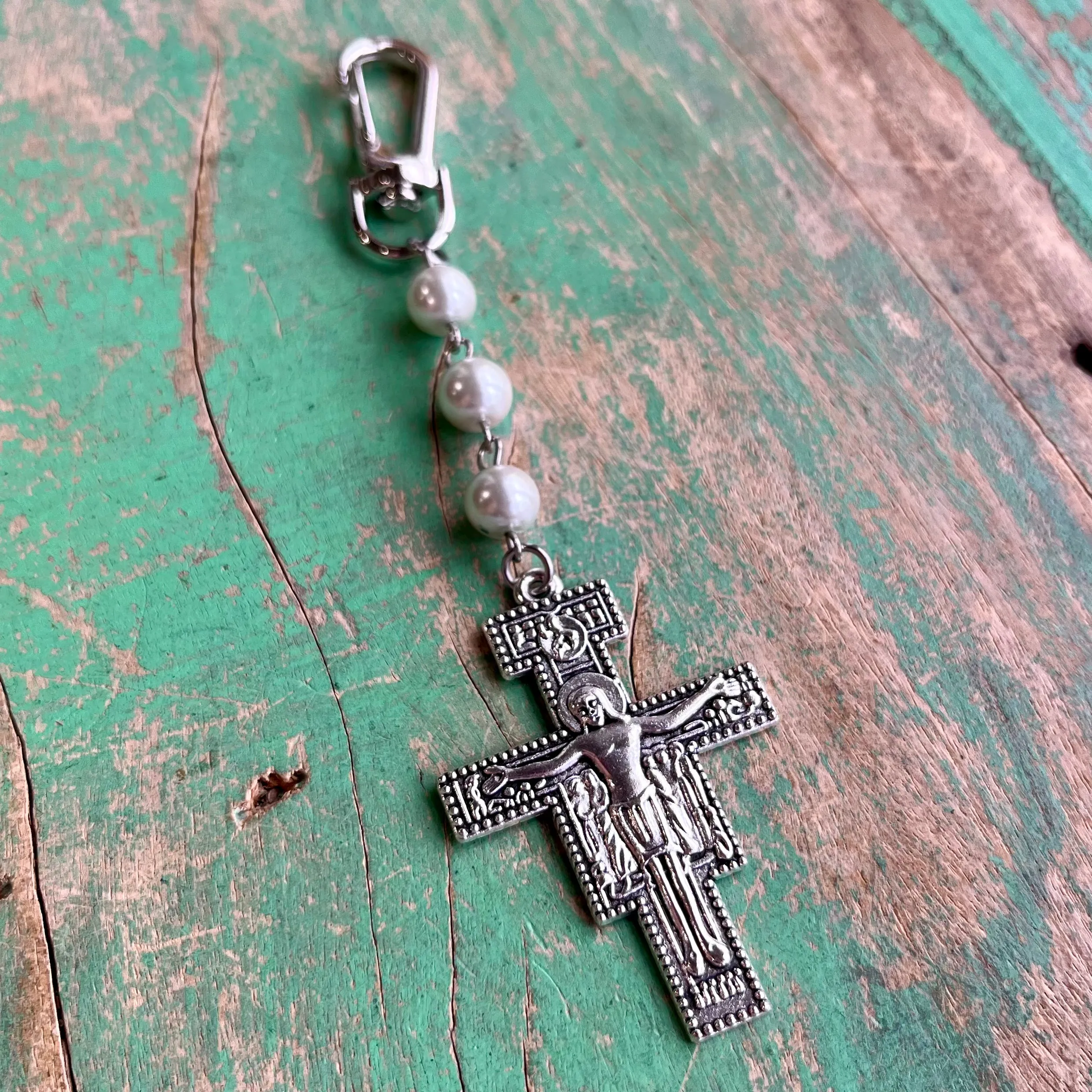 Crucifix Purse Pearl Blessing