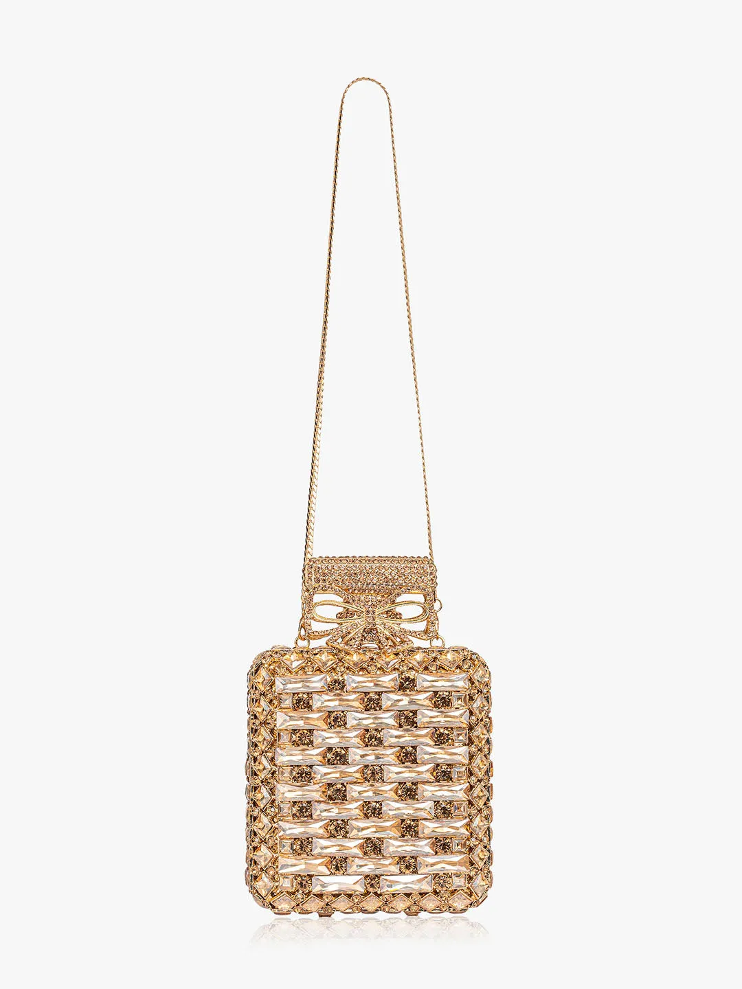 Crystal Studded Flask Clutch