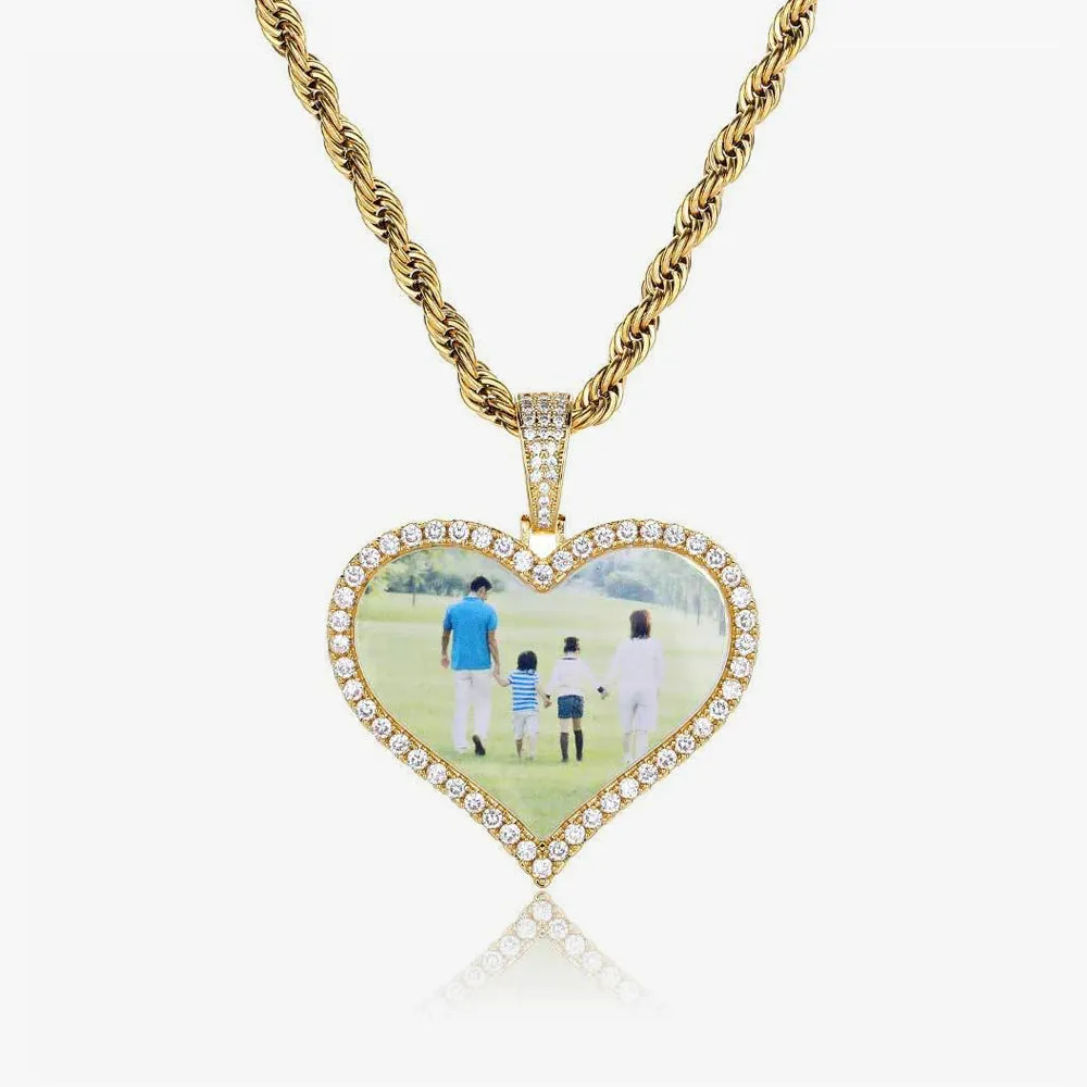 Custom Heart Photo Pendant