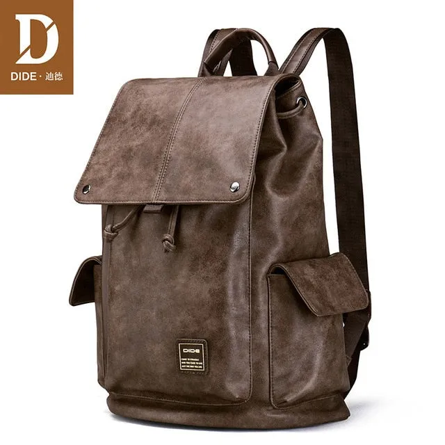 DIDE Anti theft Backpack Men Laptop Backpacks For Teenager women Male Preppy Style School Bag Cover Travel Backpack Leather