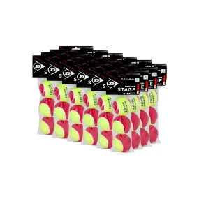 Dunlop Stage 3 Red/Yellow Junior Tennis Ball - Case (24 Cans / 72 Balls)