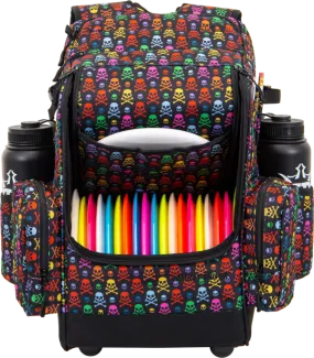 Dynamic Discs Combat Sniper Backpack Disc Golf Bag - Rainbow Skulls