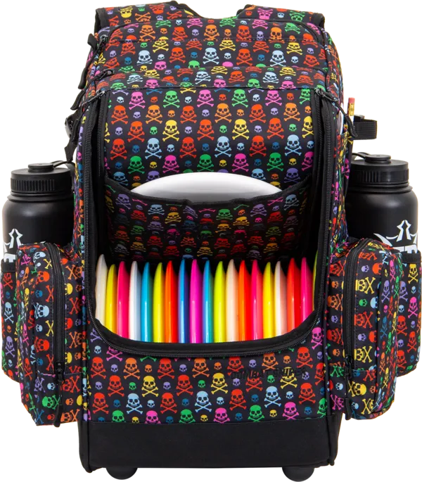 Dynamic Discs Combat Sniper Backpack Disc Golf Bag - Rainbow Skulls