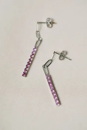 Elizabeth Pavé Paperclip Earrings