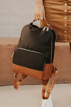 Ellison Zipper Backpack in Black