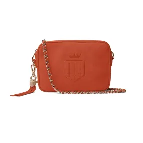 Fairfax & Favor Limited Edition Finsbury Cross Body Bag Sunset Orange Suede