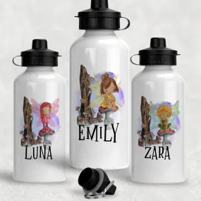 Fairy Toadstool Personalised Aluminium Water Bottle 400/600ml