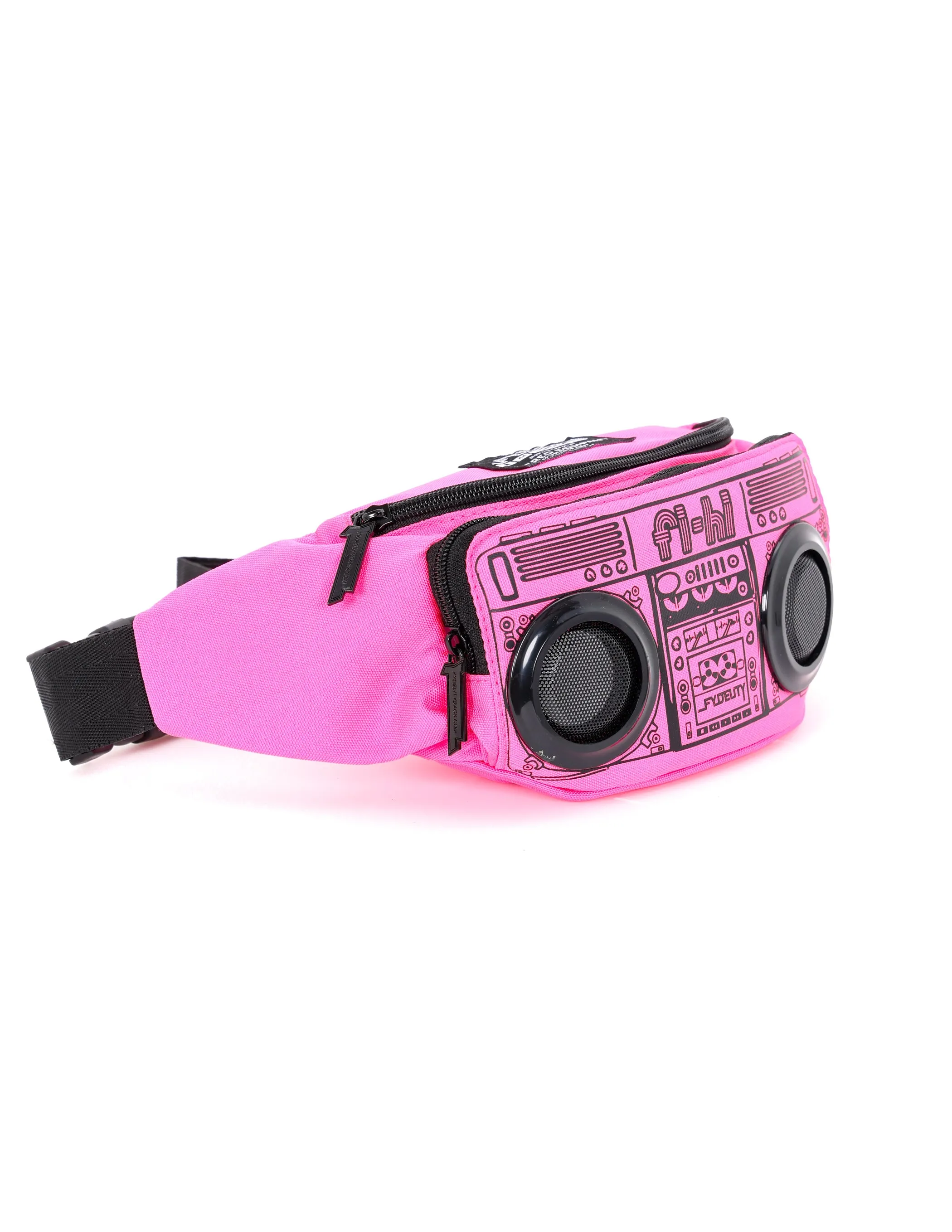 FI-HI Fanny Pack | Bluetooth Speakers |Pink