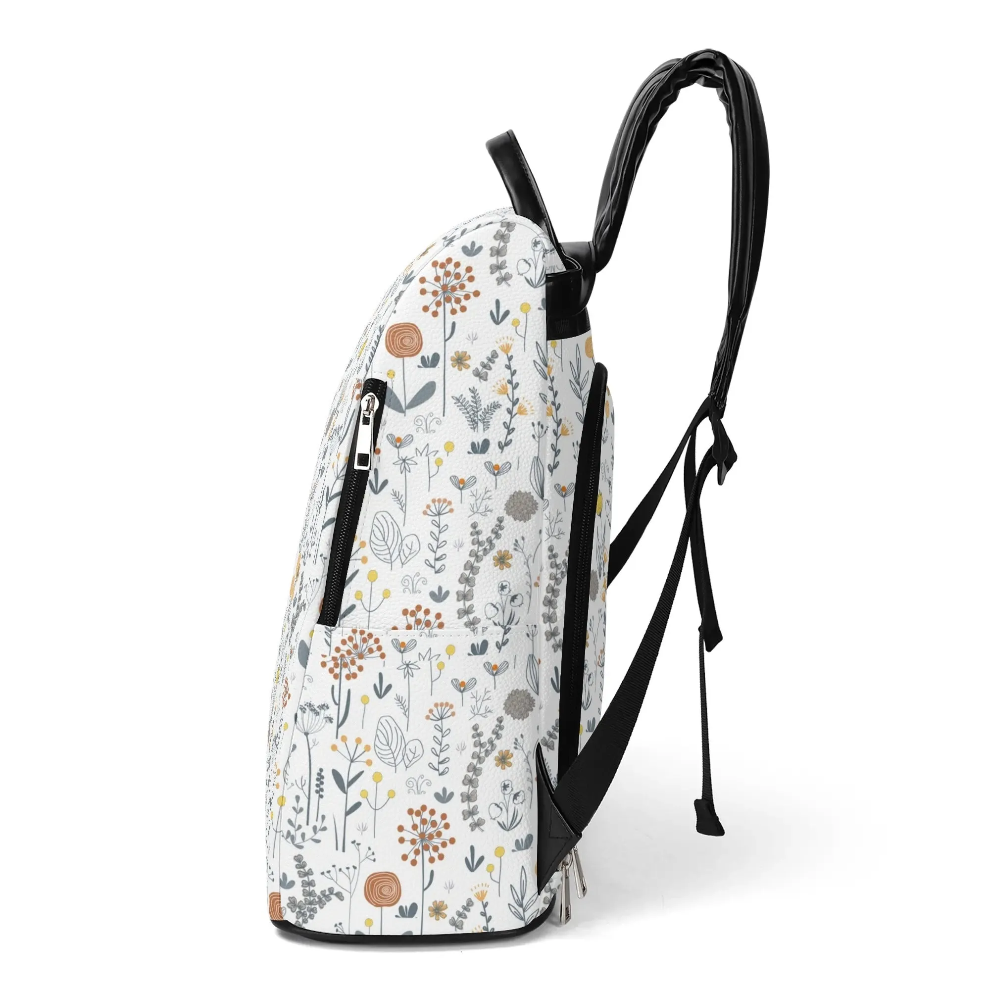 Floral Bag Flowers Backpack New Travel PU Daypack Anti-theft Backpack