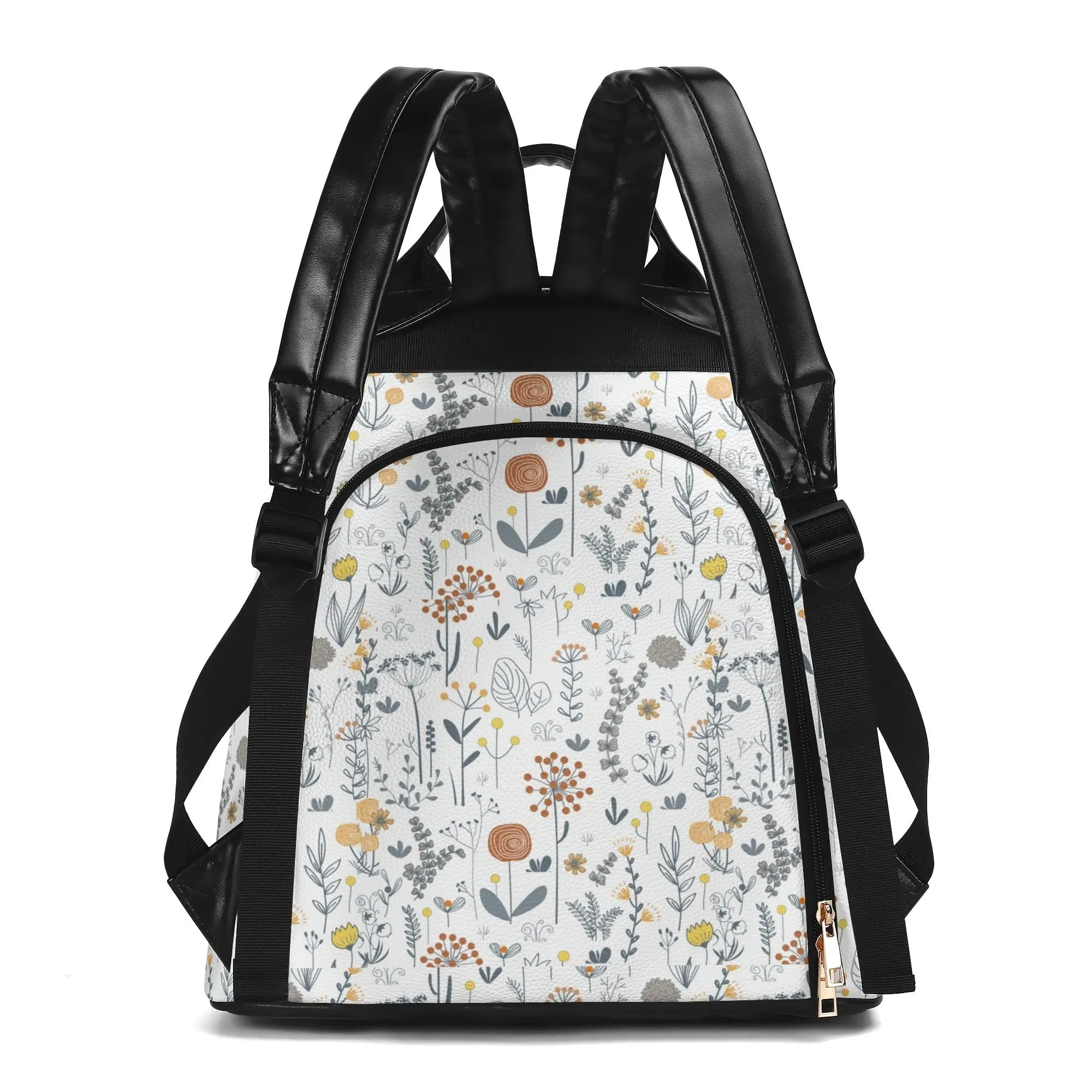 Floral Bag Flowers Backpack New Travel PU Daypack Anti-theft Backpack