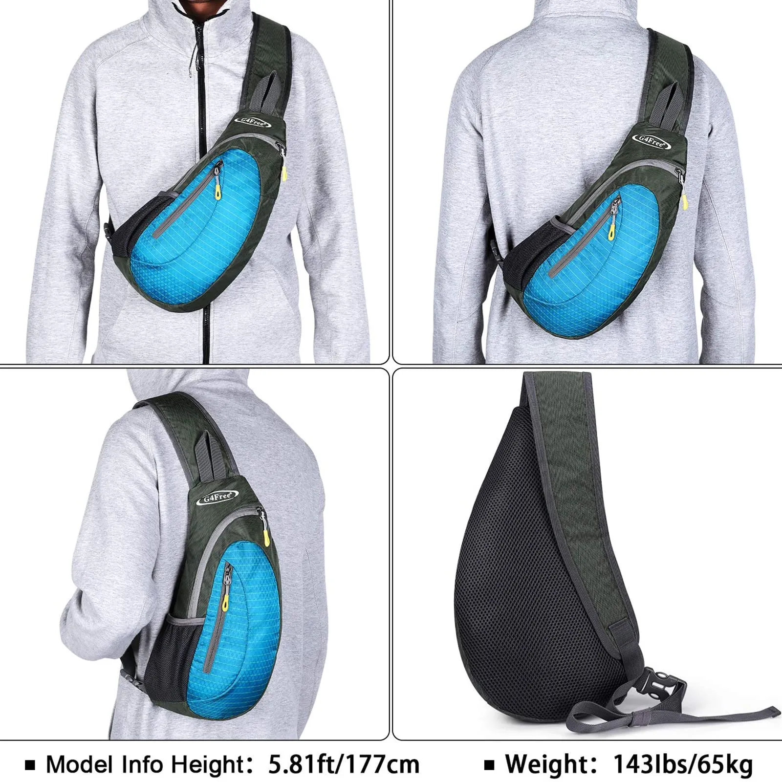 G4Free Sling Bags Men Shoulder Backpack Small Cross Body Chest Sling Backpack