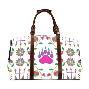 Geometric Floral Fall-White Classic Travel Bag