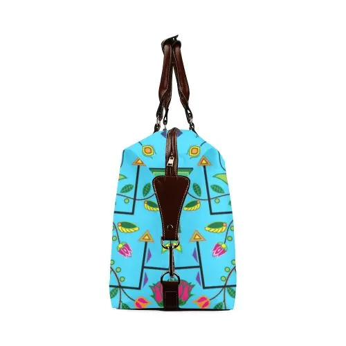 Geometric Floral Summer-Sky Blue Classic Travel Bag