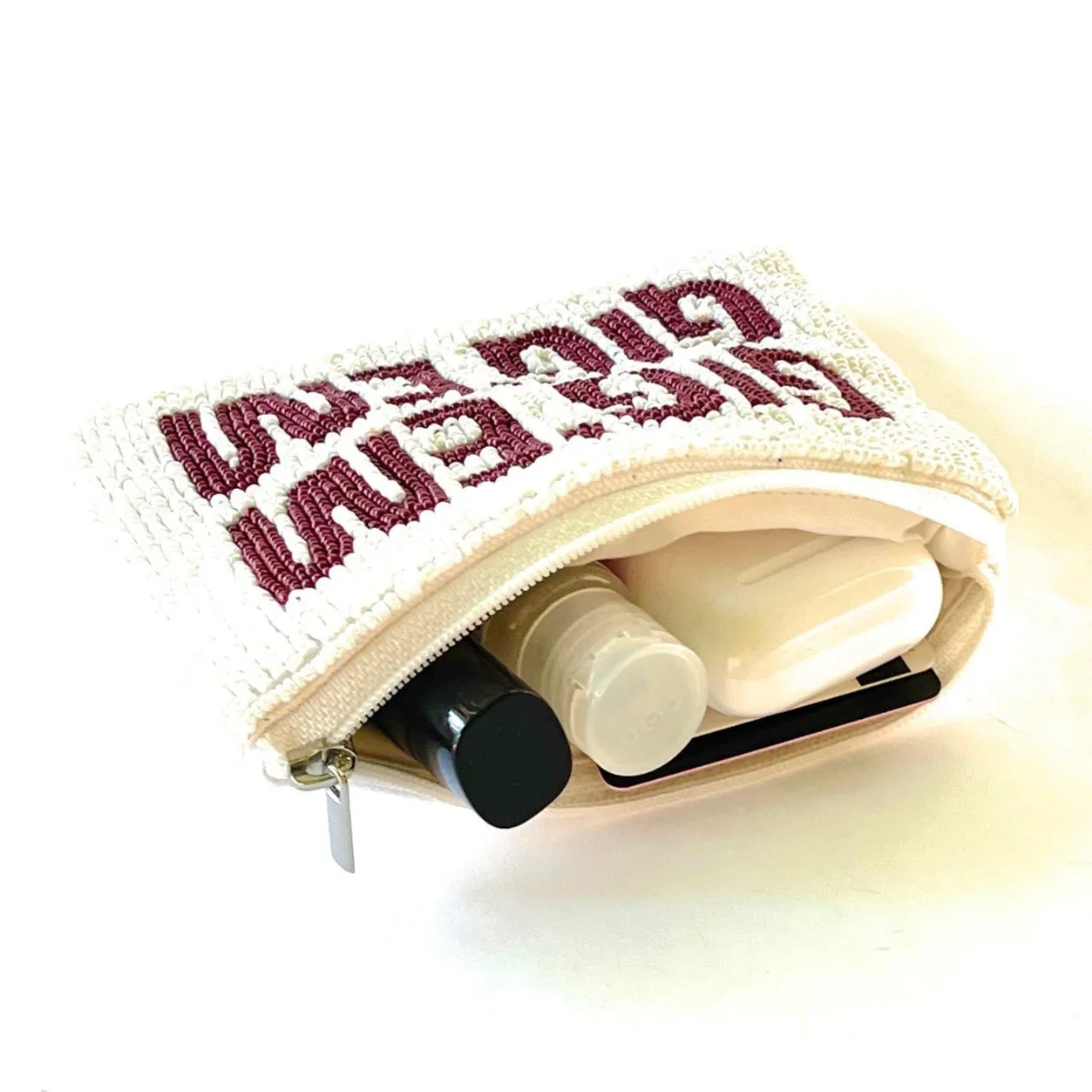 GIG'EM Beaded Coin Purse