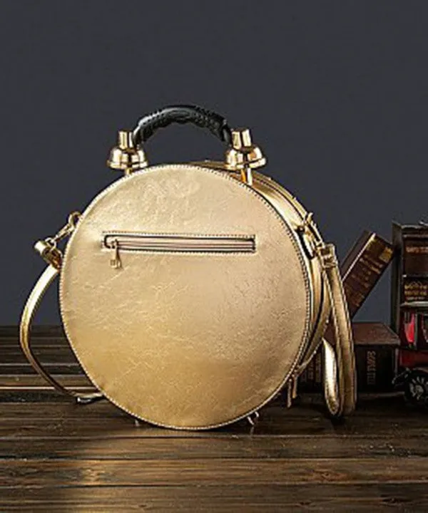 Gold Real Alarm Clock Vintage Women Crossbody Bag