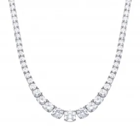 Graduated Cubic Zirconia Tennis Necklace N4338