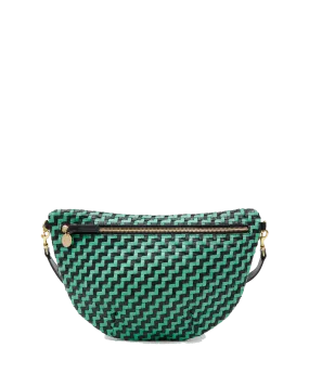 Grande Fanny Bag in Mint Opal & Black Woven Checker