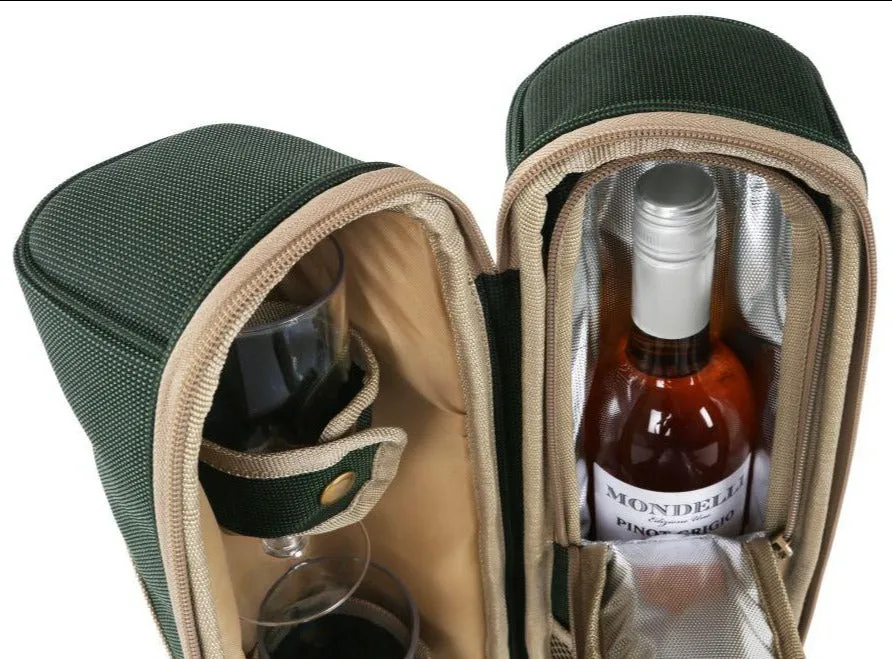 Greenfield Collection Deluxe Wine Cooler Bag for Two People