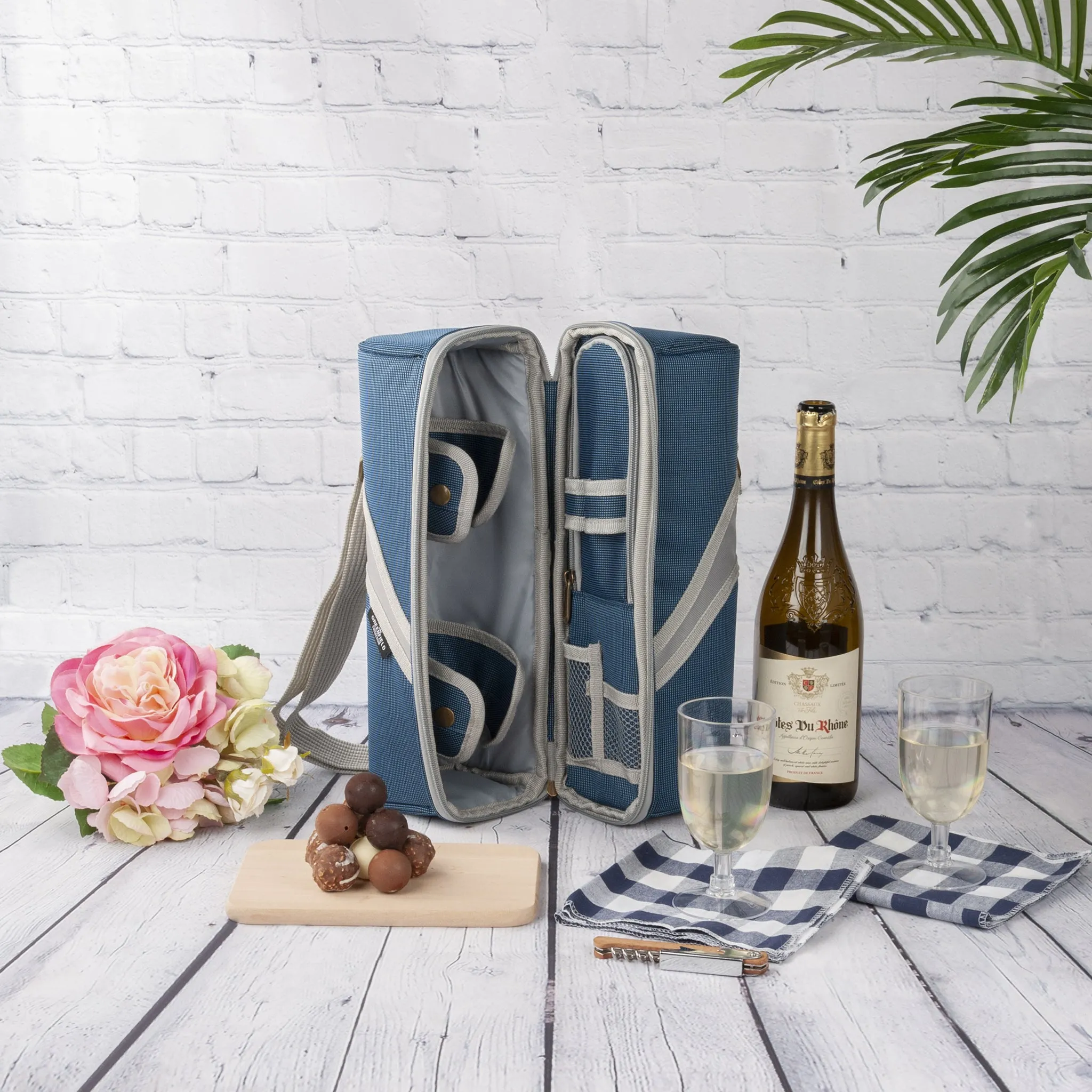 Greenfield Collection Deluxe Wine Cooler Bag for Two People