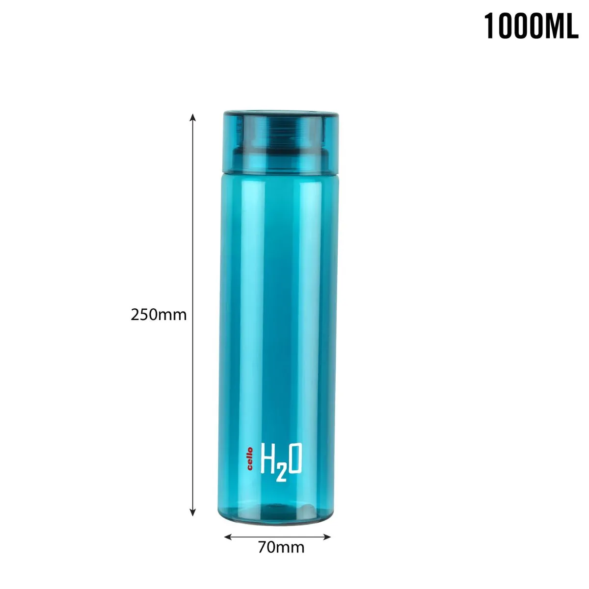 H2O Plastic Water Bottle, 1000ml