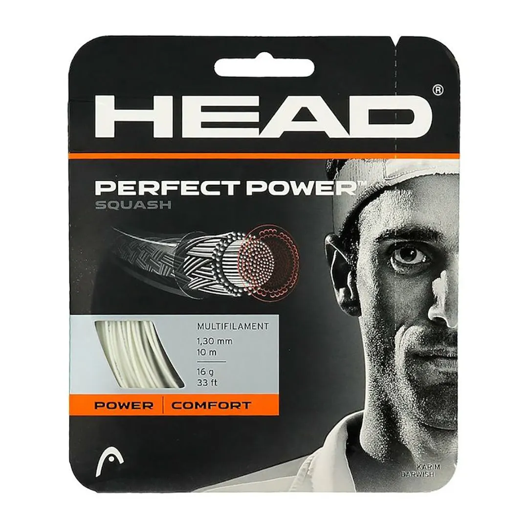 Head Perfect Power Squash String - White