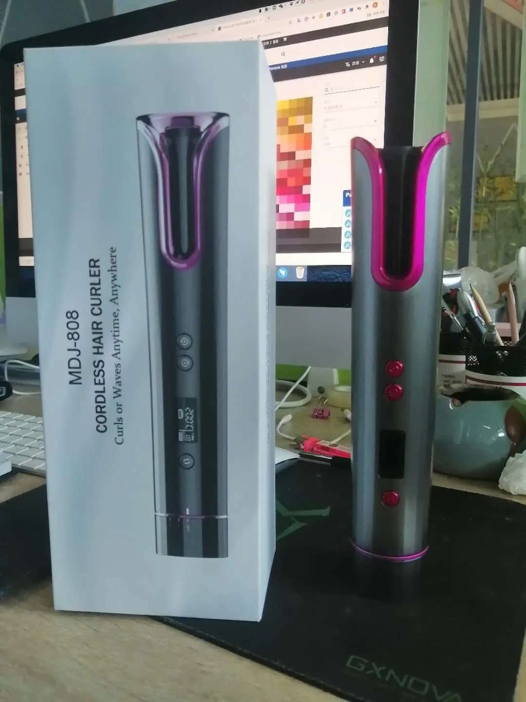 Intelligent Anti-Scalding Ceramic Wireless USB Charge Curling Iron