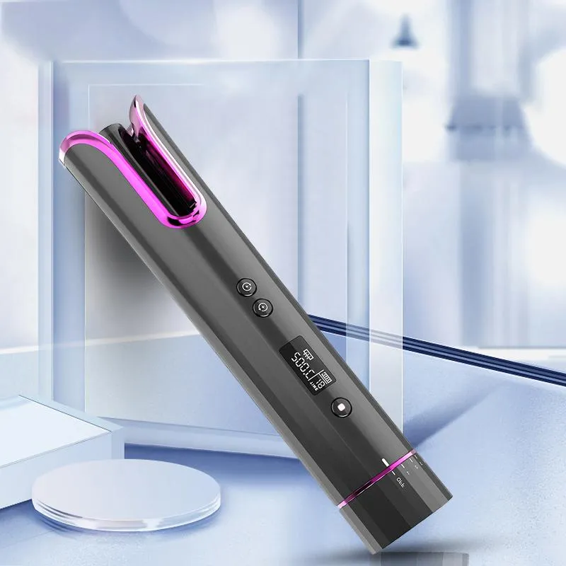 Intelligent Anti-Scalding Ceramic Wireless USB Charge Curling Iron