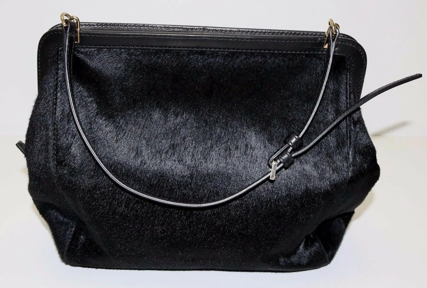 Jason Wu Daphne Studded Black Calf Hair Shoulder Bag