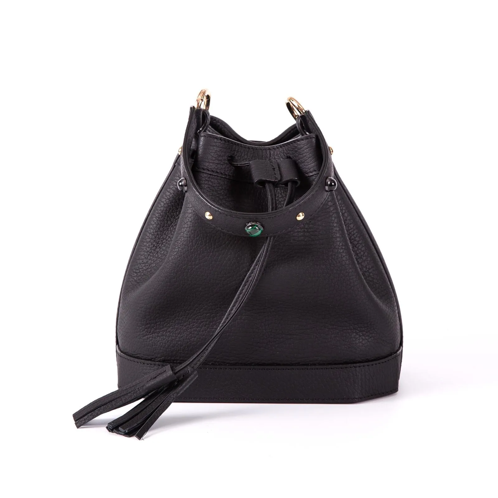 Jeweled Bucket Bag Navy