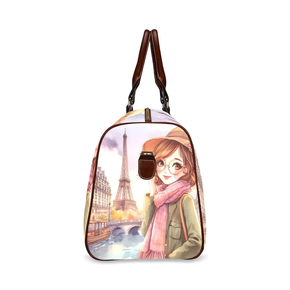 Just a Girl Who Loves Travelling Girl 12 Waterproof Travel Bag/Small (Model 1639)