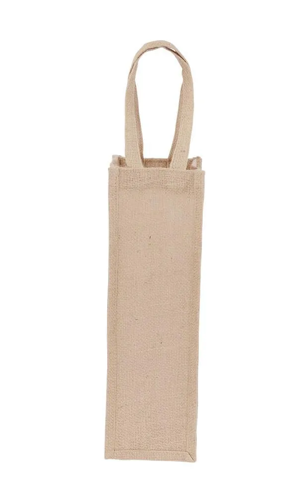 Jute Wine Bag - 1 Bottle - Plain Bag