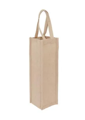 Jute Wine Bag - 1 Bottle - Plain Bag