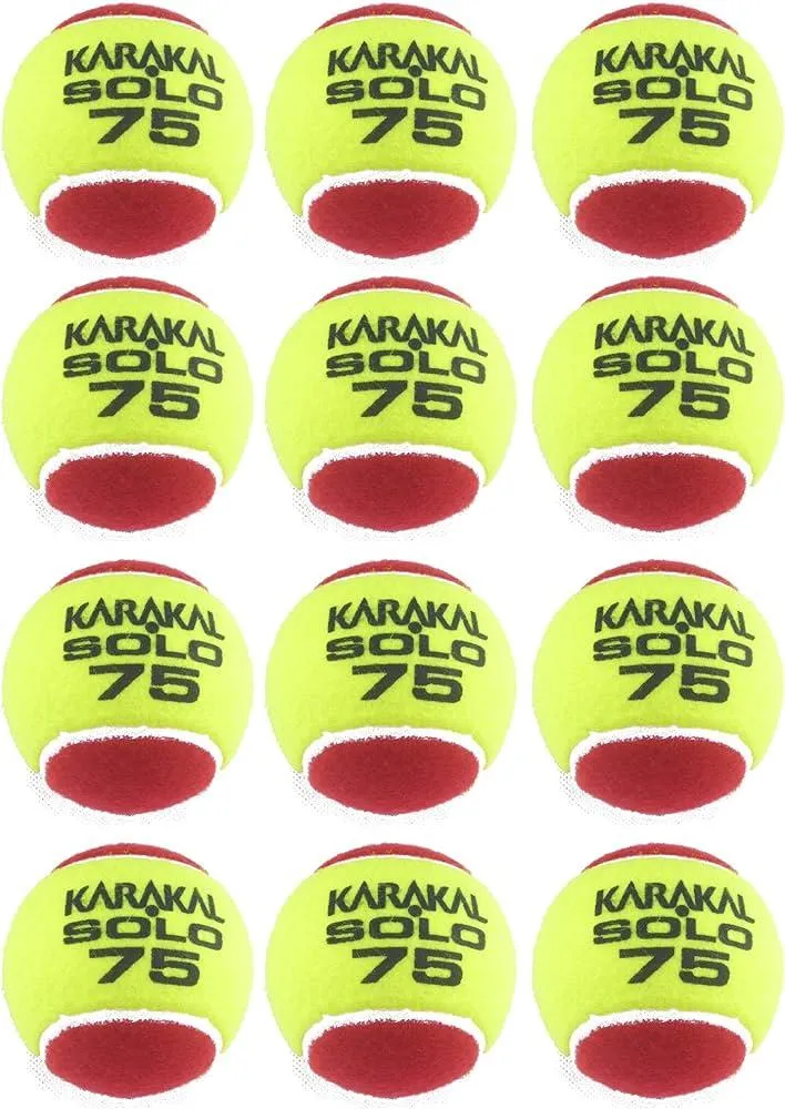 Karakal Solo 75 Red Tennis Ball - Low Pressure & Bounce - 1 Dozen