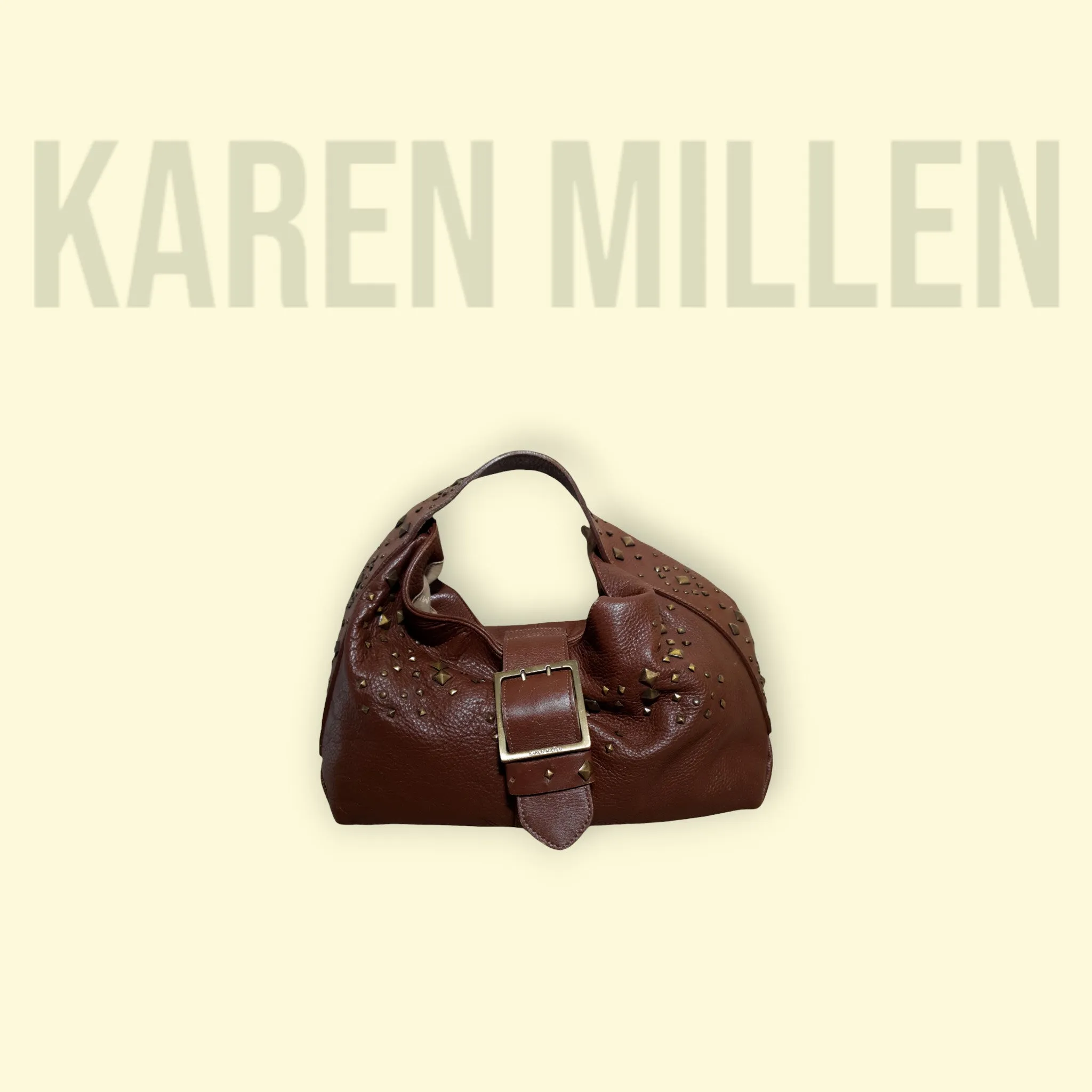 Karen Millen Women's Brown Stud Slouch Grab Bag