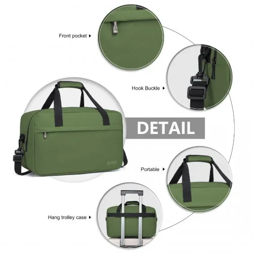 Kono Lightweight Multi Purpose Unisex Sports Travel Duffel Bag - Green | Spacious & Versatile