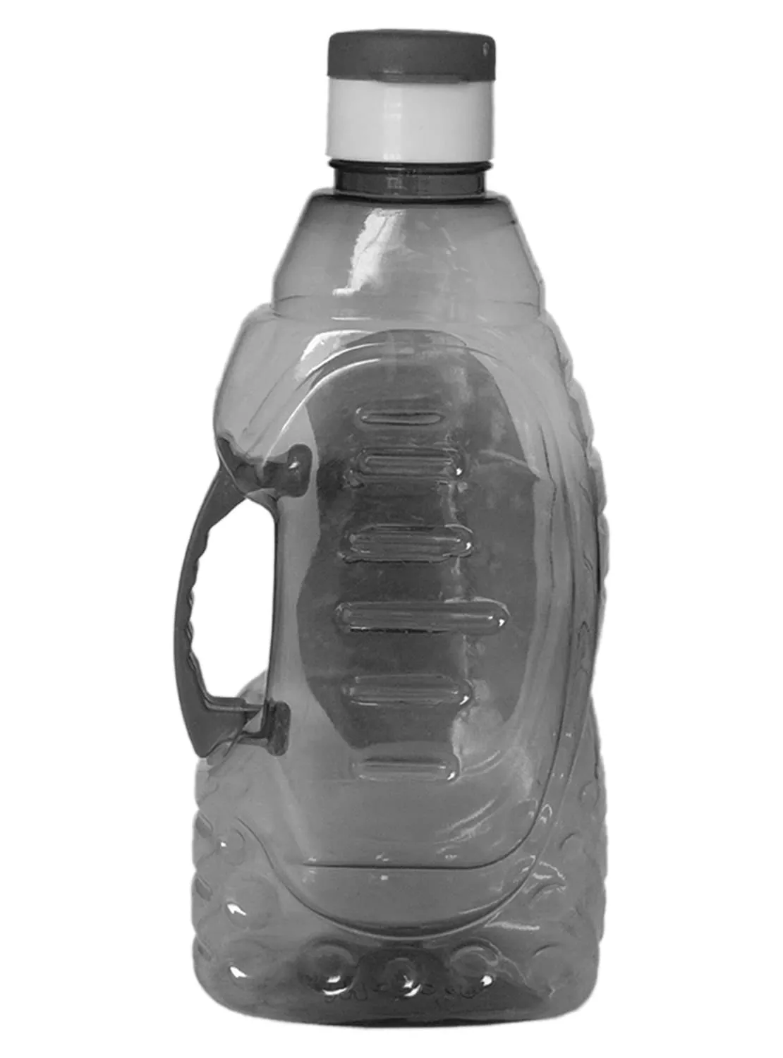 Kuber Industries Tranasparent Platic Water Bottle with Handle, 1500ml- Pack of 3 (Black)-50KM01875